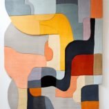 Modern Abstract Irregular Shape Vibrant Premium Hand Tufted Colorful Woolen Area Rug