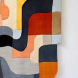 Modern Abstract Irregular Shape Vibrant Premium Hand Tufted Colorful Woolen Area Rug
