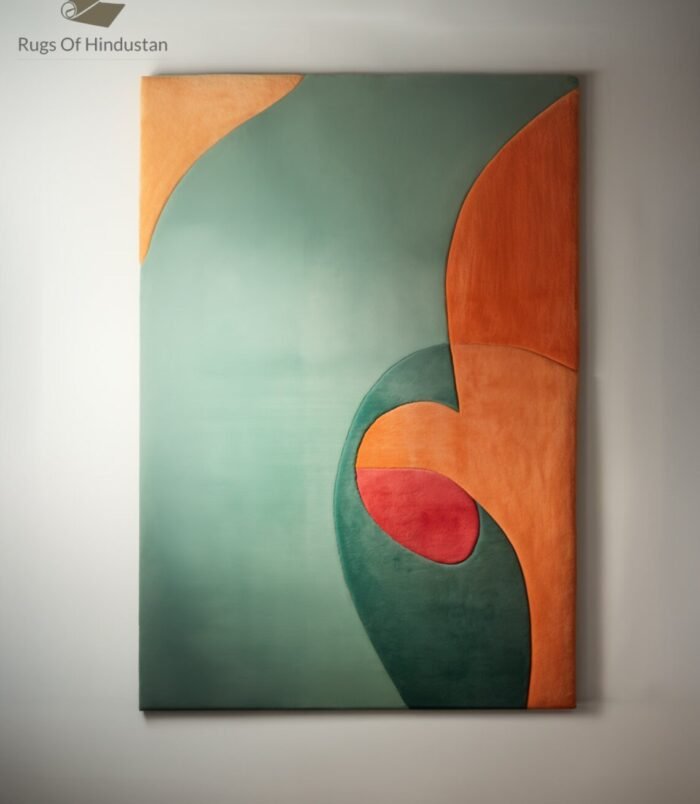 Modern Abstract Rectangular Shape Soft Wool Handmade Hand Tufted Area Rug