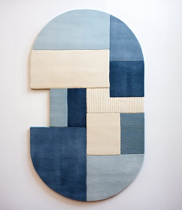 Irregular Shape Modern Abstract Soft Wool Handmade Hand Tufted Area Rug